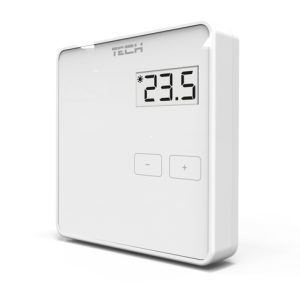 Ūdens apsildāmās grīdas termostats Tech EU-294V1, balts, leņķisks