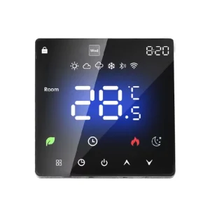 Grīdas apsildes termostats elektriskajai apkurei E600i WIFI, melns - priekšējā daļa
