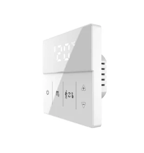 Thermostat for electric underfloor heating E450, white - angled