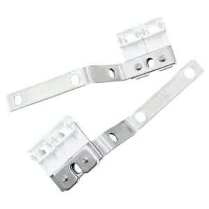 Extended electric curtain rod arm with plastic carriage and mounting screws