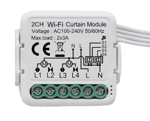 Išmanus WIFI valdiklis roletams - 2 kanalų versija, 2 x 3 A